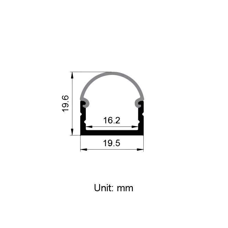 Black LED Channel Aluminum Profile For 15mm Double Row LED Strip Lighting Black LED Channel Aluminum Profile For 15mm Double Row LED Strip Lighting